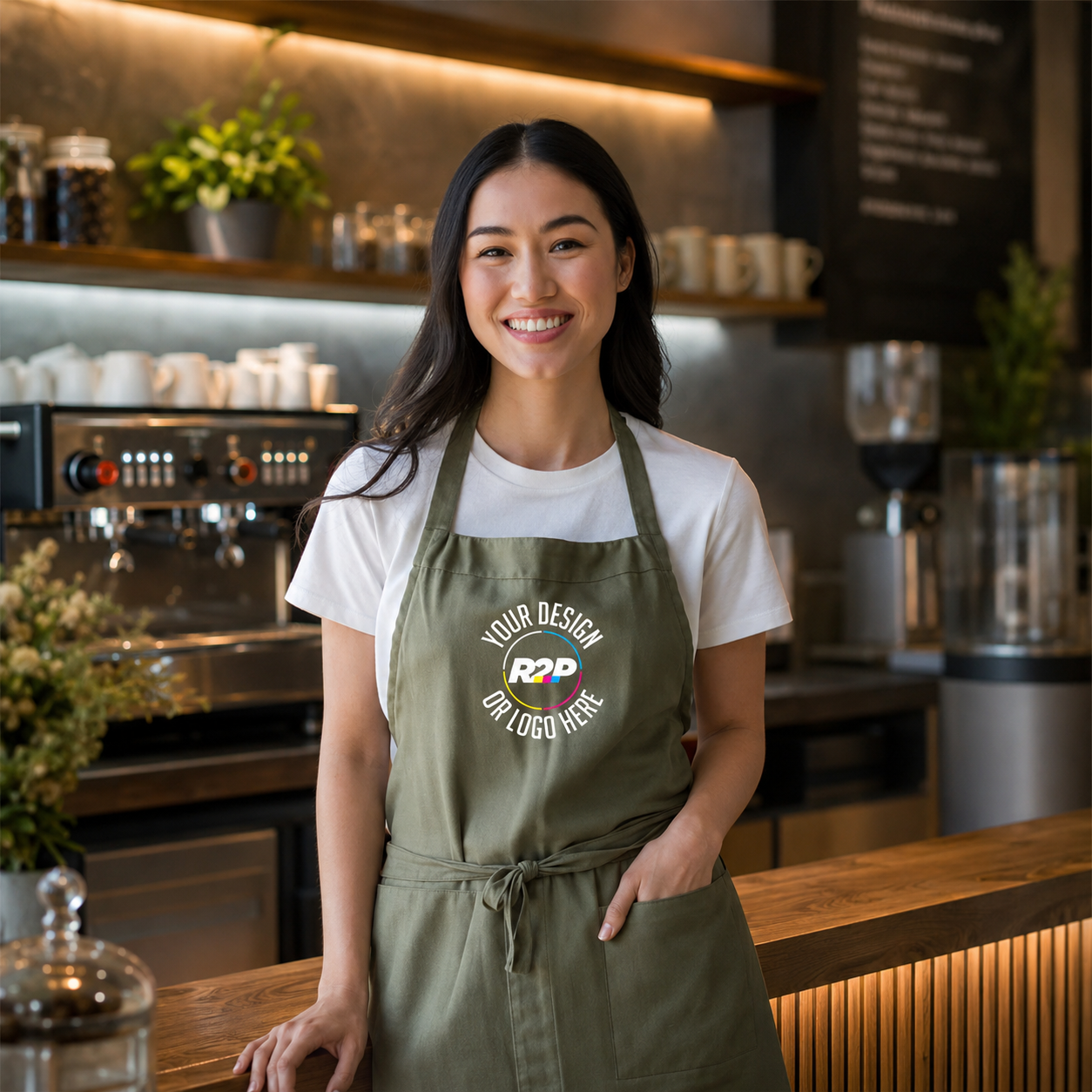 Custom printed aprons for hospitality and events
