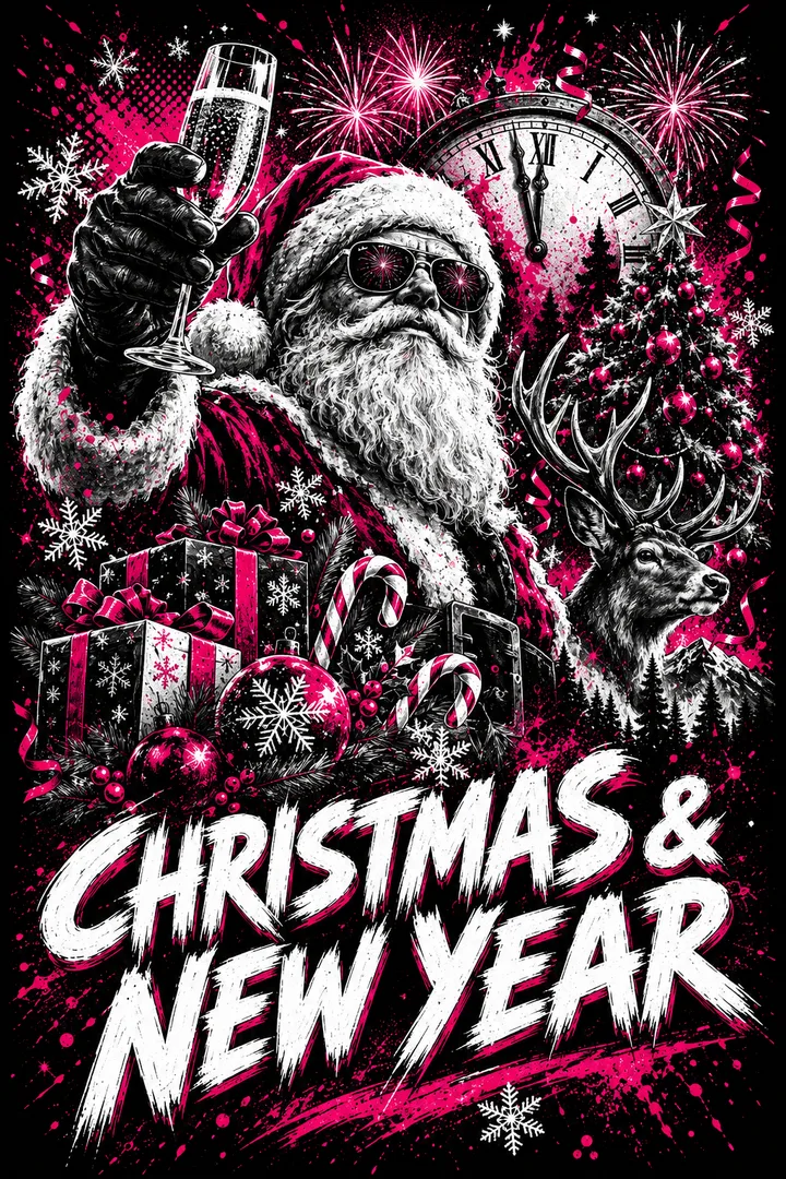Christmas & New Year graphic T-shirt collection