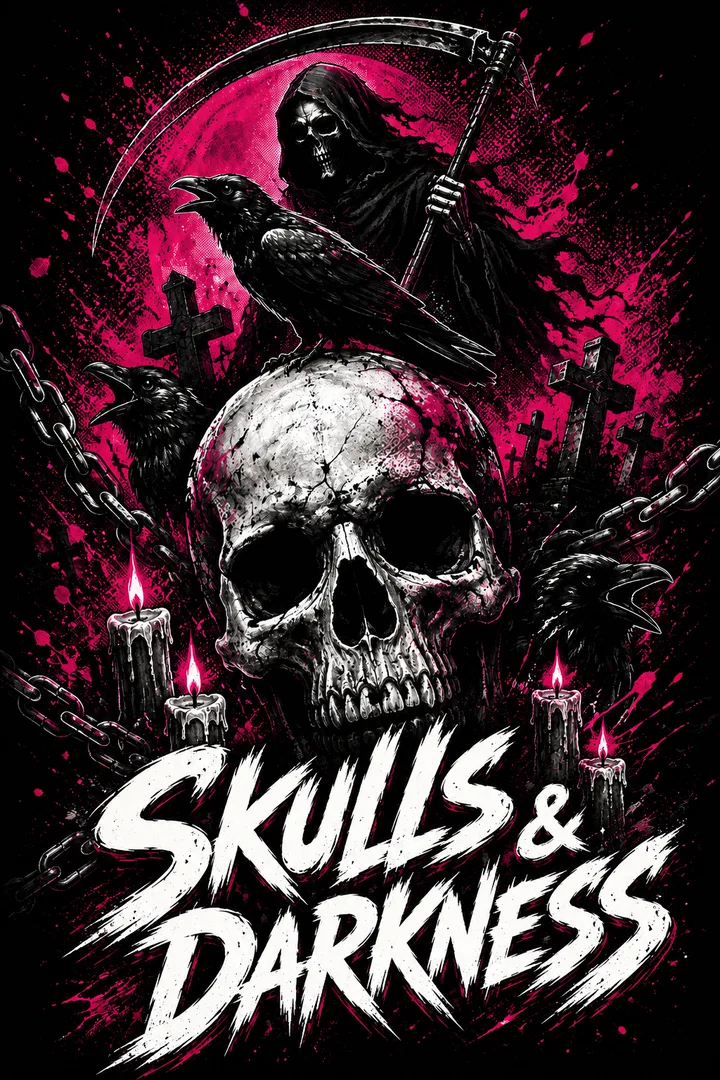 Skulls & Darkness graphic T-shirt collection