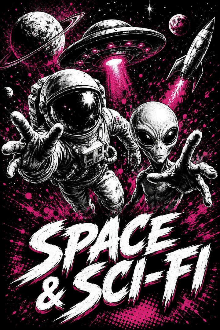 Space & Sci-Fi graphic T-shirt collection